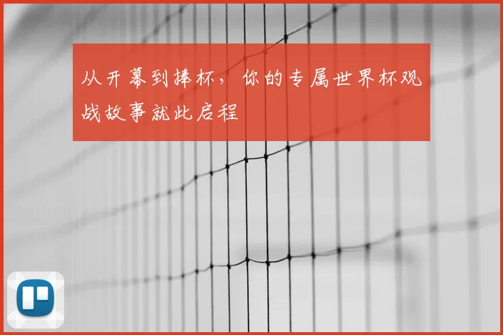 从开幕到捧杯，你的专属世界杯观战故事就此启程