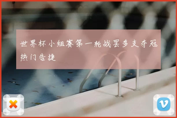 世界杯小组赛第一轮战罢多支夺冠热门告捷
