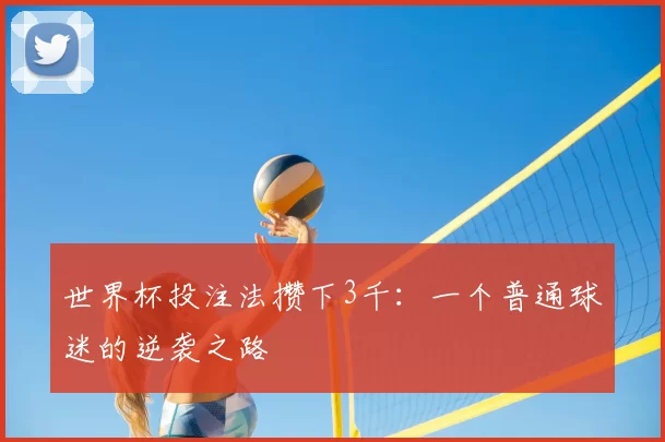 世界杯投注法攒下3千:一个普通球迷的逆袭之路